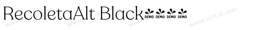 RecoletaAlt Black字体转换